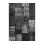 LIVARA 160/200cm Elegant Vintage Loop-Pile Rug - Waterproof, Stain-Resistant, Anti-Static, Soft & Durable, Easy-Clean Design - Black