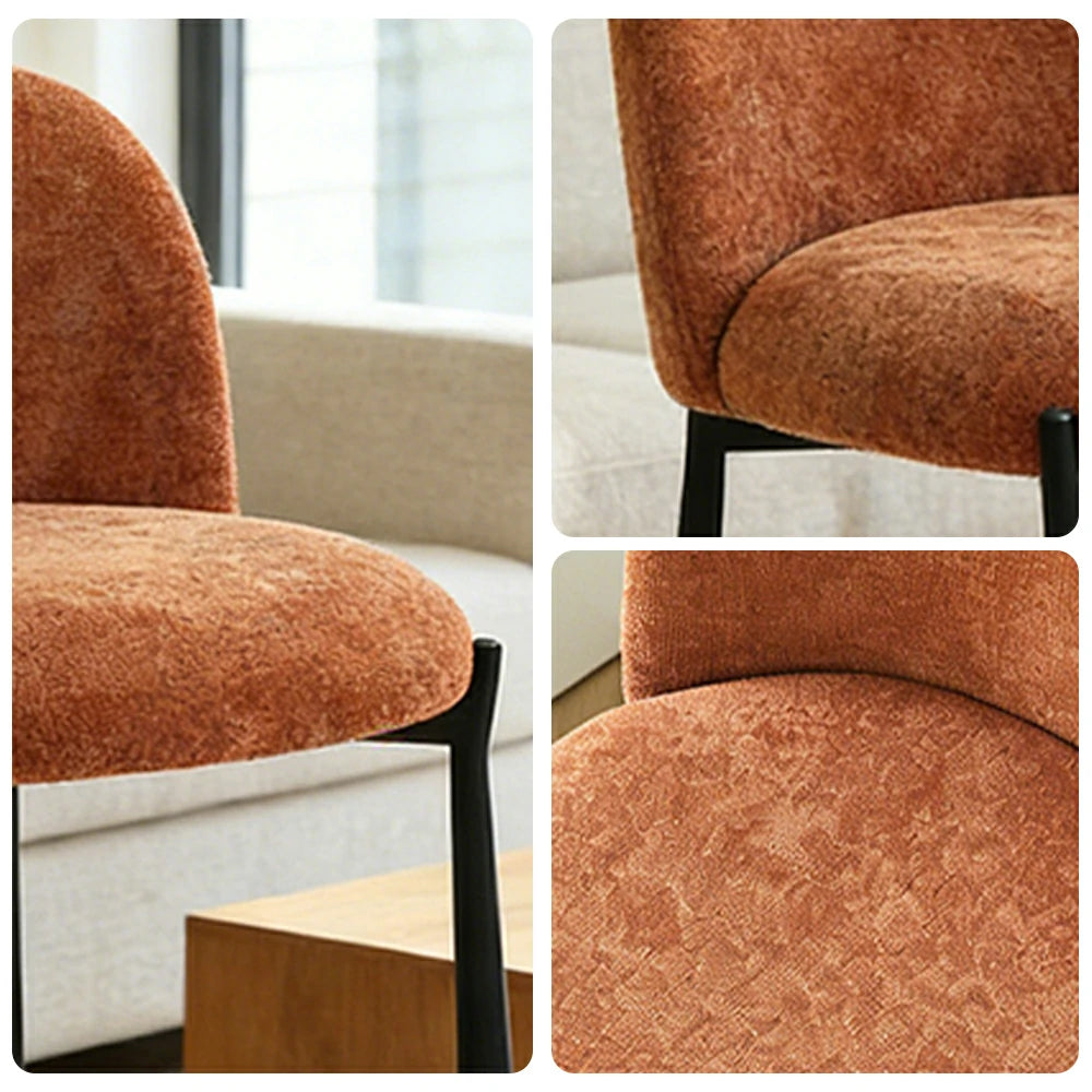 LIVARA Modern Bar Stool - Ergonomic Curved Backrest, Soft Upholstered Seat, Stable Metal Legs, Kitchen & Bar Use, Seat Height 65cm - Brown