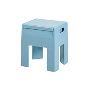 LIVARA Multi-Functional Storage Stool - ABS Material with Hidden Storage, Lightweight Stackable Design, Bedside & Side Table Use - Blue