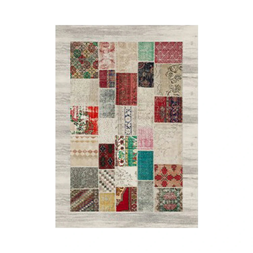 LIVARA 160/200cm Loop-Pile Rug - Upgraded Non-Slip Eco Cotton-Latex Backing - Waterproof, Stain-Resistant, Soft & Durable - Light Grey