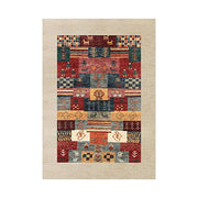 LIVARA 160/200cm Loop-Pile Rug - Upgraded Non-Slip Eco Cotton-Latex Backing - Waterproof, Stain-Resistant, Soft & Durable - Tribal Multi-Color