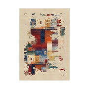 LIVARA 160/200cm Loop-Pile Rug - Upgraded Non-Slip Eco Cotton-Latex Backing - Waterproof, Stain-Resistant, Soft & Durable - Abstract Multi-Color