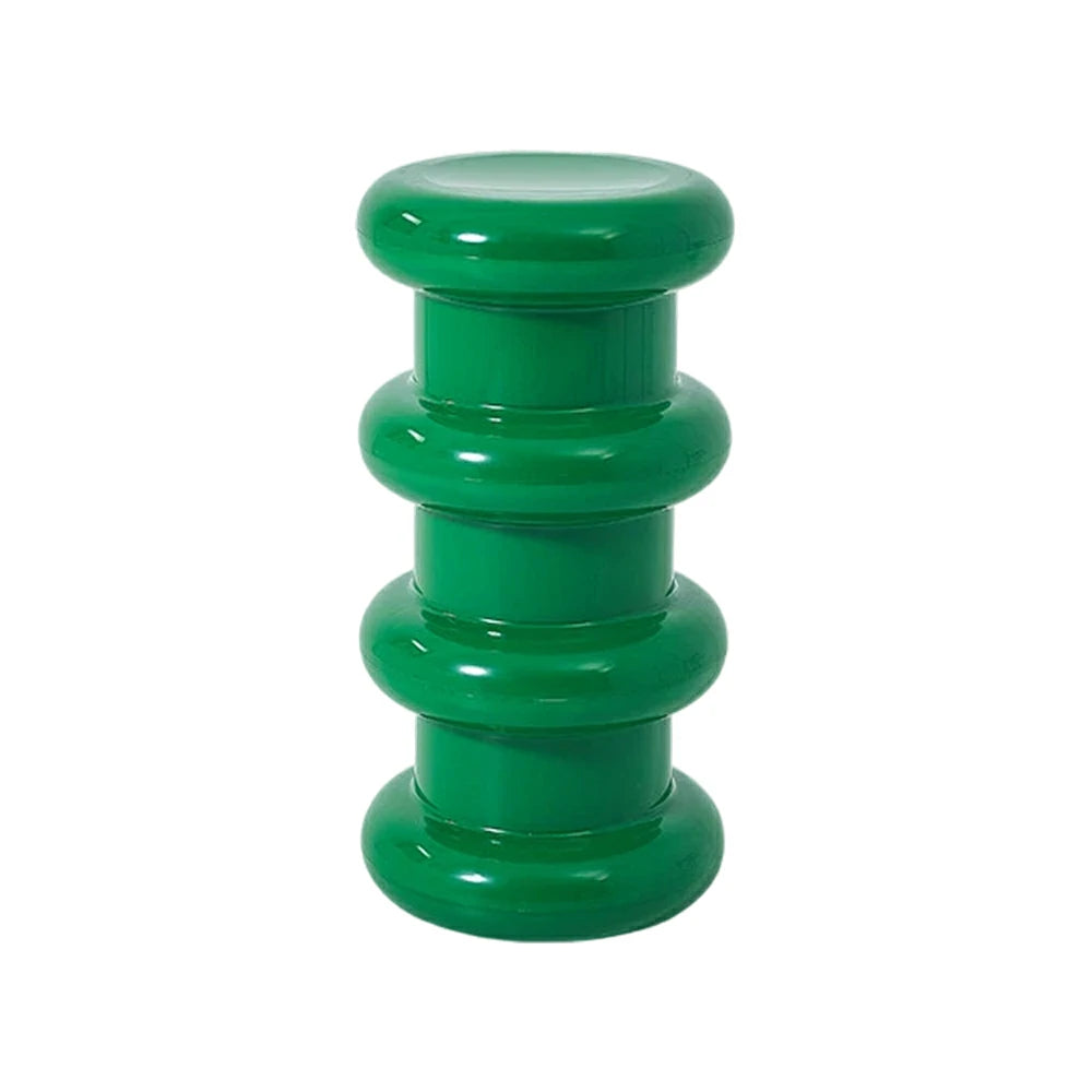 LIVARA Multi-Tier Coffee Table Stool - 2/3-Layer Design, Smooth Rounded Shape, Lightweight & Space-Saving, Modern Home Use - Green