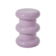 LIVARA Multi-Tier Coffee Table Stool - 2/3-Layer Design, Smooth Rounded Shape, Lightweight & Space-Saving, Modern Home Use - Purple