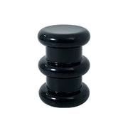 LIVARA Multi-Tier Coffee Table Stool - 2/3-Layer Design, Smooth Rounded Shape, Lightweight & Space-Saving, Modern Home Use - Black
