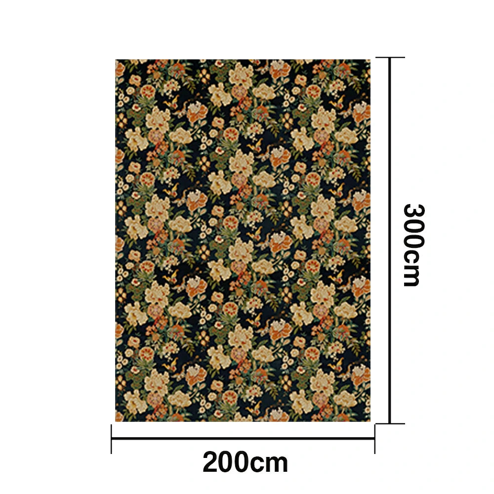 LIVARA 160/200cm Loop-Pile Rug - Upgraded Non-Slip Eco Cotton-Latex Backing - Elegant Border Frame, Classic Vintage Floral Pattern, Soft & Durable - Yellow Floral Border