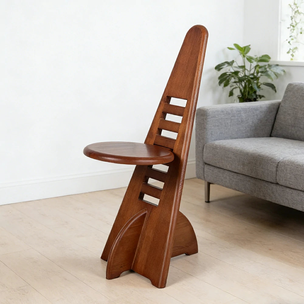 LIVARA Vintage Multi-Functional Coffee Table - Solid Wood Storage Shelf, Adjustable Height Design, Side Table & Display Use - Walnut Brown