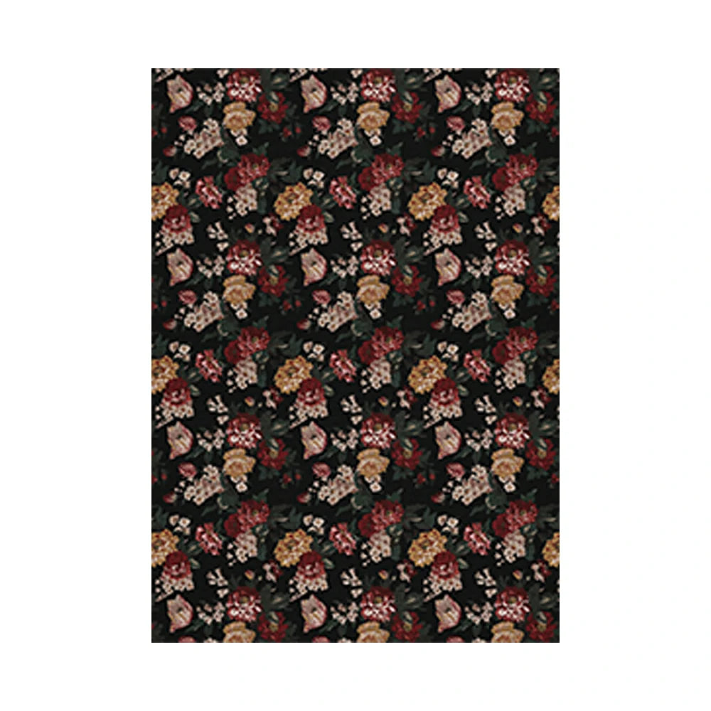 LIVARA 160/200cm Loop-Pile Rug - Non-Slip Eco Cotton-Latex Backing, Soft & Durable, Easy to Clean - Pink Rose Bloom