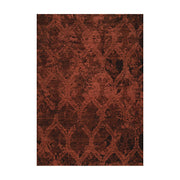 LIVARA 160/200cm Loop-Pile Rug - Non-Slip Eco Cotton-Latex Backing, Soft & Durable, Easy to Clean - Fern Wine Red