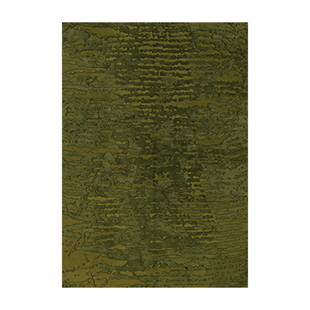 LIVARA 160/200cm Loop-Pile Rug - Non-Slip Eco Cotton-Latex Backing, Soft & Durable, Easy to Clean - Forest Deep Green