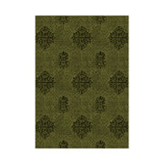 LIVARA 160/200cm Loop-Pile Rug - Non-Slip Eco Cotton-Latex Backing, Soft & Durable, Easy to Clean - Retro Dark Sage