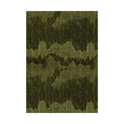 LIVARA 160/200cm Nature-Wave Loop-Pile Rug - Non-Slip Eco Cotton-Latex Backing, Soft & Durable, Easy to Clean - Forest Green