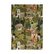 LIVARA 160/200cm Vintage Palace-Art Loop-Pile Rug - Non-Slip Eco Cotton-Latex Backing, Soft & Durable, Easy to Clean - Garden Tapestry Print