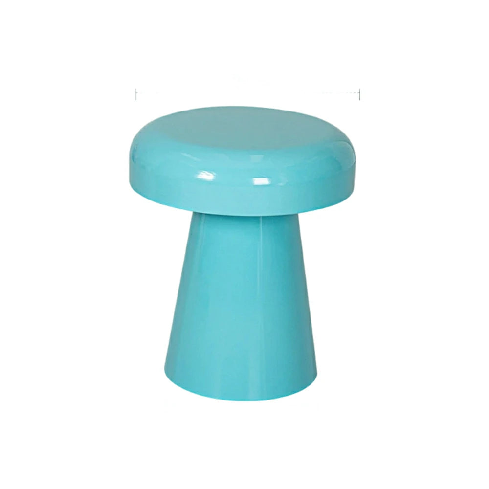 LIVARA Modern Side Table - Compact Metal Design, Smooth Gloss Finish, Stable Base for Living Room & Home Office, 46cm Height - Blue