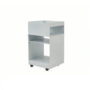 LIVARA Mobile Bedside Storage Trolley - Compact 3-Tier Design with Smooth-Rolling Wheels, Space-Saving Organizer for Bedroom & Living Room - White