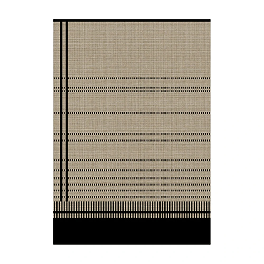 LIVARA 160/200cm Modern Striped Loop-Pile Rug - Upgraded Non-Slip Eco Cotton-Latex Backing - Waterproof, Stain-Resistant, Soft & Durable - Black Beige