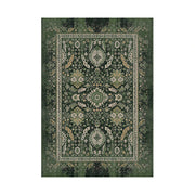LIVARA 160/200cm Vintage Palace Loop-Pile Rug - Upgraded Non-Slip Eco Cotton-Latex Backing - Waterproof, Stain-Resistant, Soft & Durable - Green