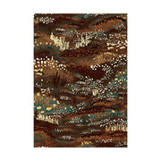 LIVARA 160/200cm Abstract Art Loop-Pile Rug - Upgraded Non-Slip Eco Cotton-Latex Backing - Waterproof, Stain-Resistant, Soft & Durable - Brown Teal