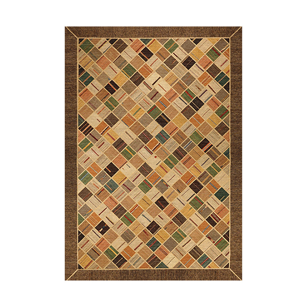 LIVARA 160/200cm Patchwork Multi-Color Loop-Pile Rug - Upgraded Non-Slip Eco Cotton-Latex Backing - Waterproof, Stain-Resistant, Soft & Durable - Multi-Color