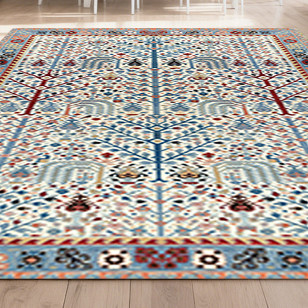 LIVARA 160/200cm Persian Gabbeh Pattern Loop-Pile Rug - Non-Slip Eco Cotton-Latex Backing - Waterproof, Stain-Resistant, Soft & Durable