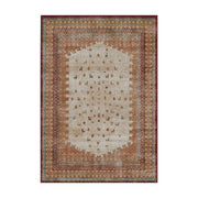 LIVARA 160/200cm Gabbeh Vintage Loop-Pile Rug - Non-Slip Eco Cotton-Latex Backing - Waterproof, Stain-Resistant, Soft & Durable - Brown Multi-Color
