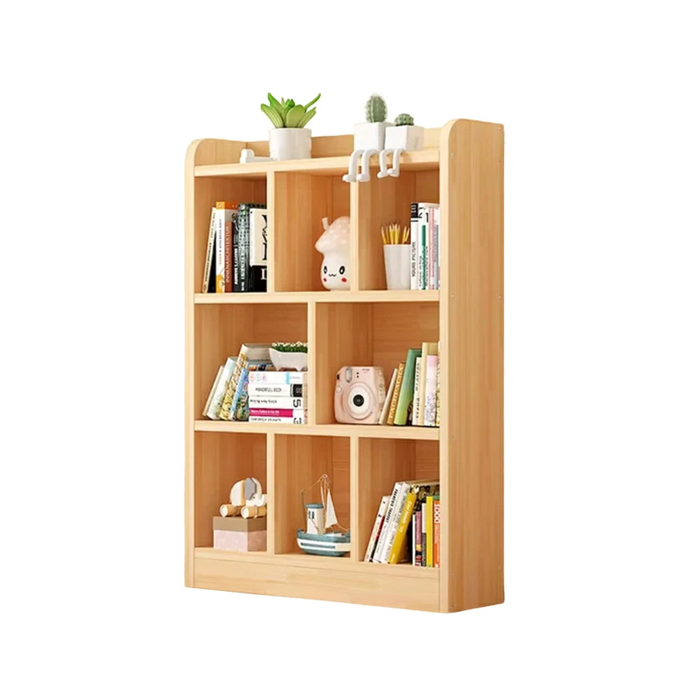 LIVARA Solid Wood 3-Tier Toy Storage Cabinet 60/80cm - Large Capacity Shelves, Child-Safe Rounded Edges, Space-Saving Kids Organiser - Natural Wood