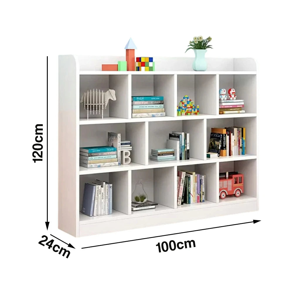 LIVARA Solid Wood 3-Tier Storage Cabinet - Large Capacity Shelving, Eco-Friendly Board, Kids & Home Organiser - Natural Wood