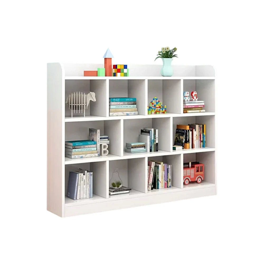 LIVARA Solid Wood 3-Tier Storage Cabinet - Large Capacity Shelving, Eco-Friendly Board, Kids & Home Organiser - Natural Wood