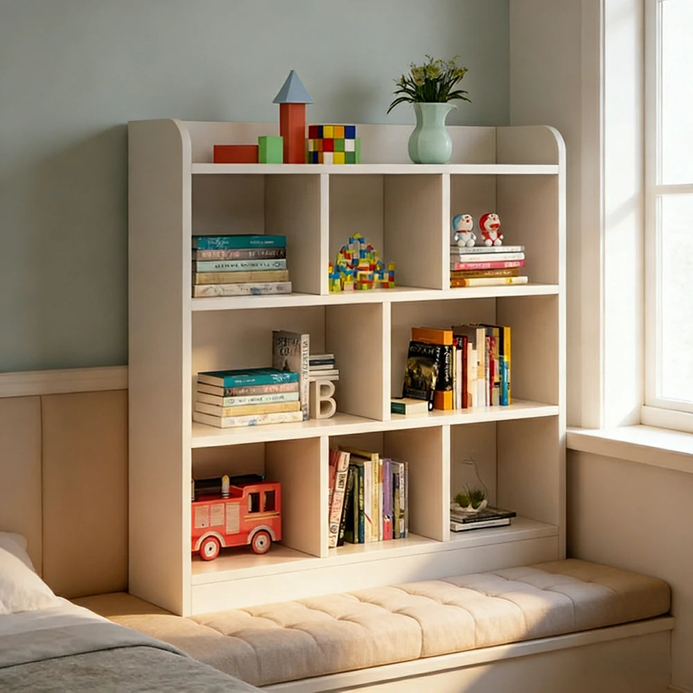 LIVARA Solid Wood 3-Tier Storage Cabinet - Large Capacity Shelving, Eco-Friendly Board, Kids & Home Organiser - Natural Wood