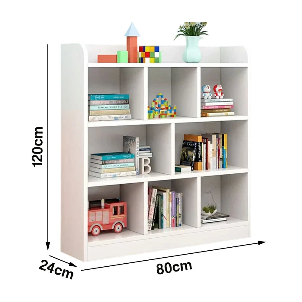 LIVARA Solid Wood 3-Tier Storage Cabinet - Large Capacity Shelving, Eco-Friendly Board, Kids & Home Organiser - Natural Wood