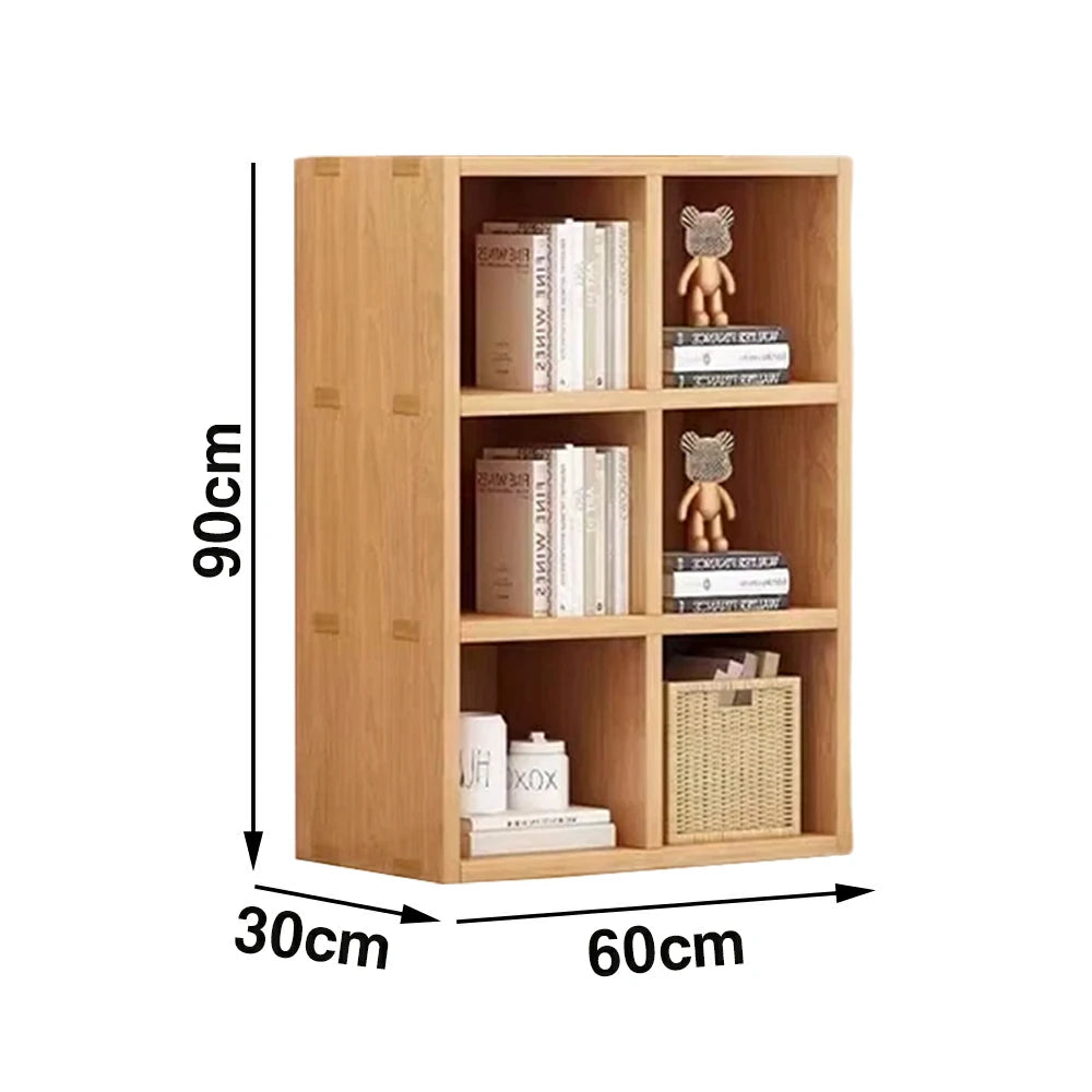 LIVARA Solid Wood 3-Tier Storage Shelf - Large Capacity Open Cubby Design, Space-Saving Home & Kids Organiser - Natural Wood