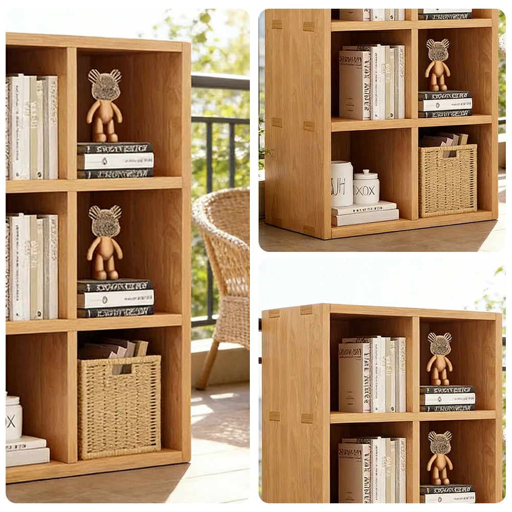 LIVARA Solid Wood 3-Tier Storage Shelf - Large Capacity Open Cubby Design, Space-Saving Home & Kids Organiser - Natural Wood