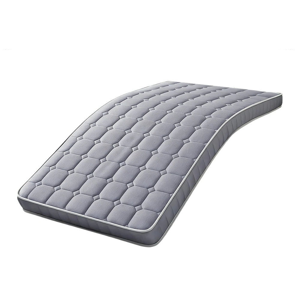 LIVARA Latex Memory Foam Mattress 120/150/180cm - 5.5cm Thick, Resilient Support, Breathable Cotton Cover, Antibacterial Milk Silk, Non-Slip Base - Grey