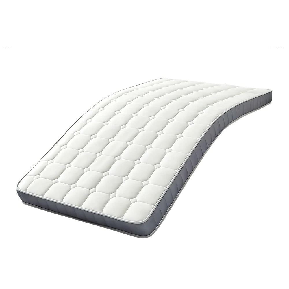 LIVARA Latex Memory Foam Mattress 120/150/180cm - 5.5cm Thick, Resilient Support, Breathable Cotton Cover, Antibacterial Milk Silk, Non-Slip Base - White
