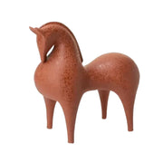 LIVARA Red Horse Ceramic Sculpture Handcrafted Stone-Like Texture Polished Glaze Artistic Design for Modern Spaces