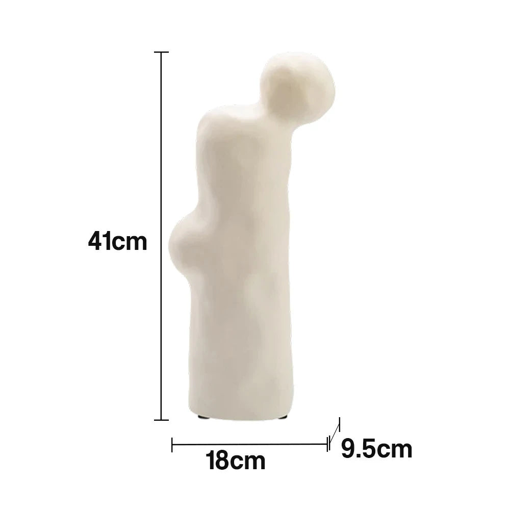LIVARA Ceramic Decorative Ornament Artistic Display Matte White Finish Matte Ceramic Handcrafted Stone-Texture Design
