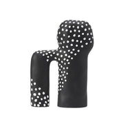 LIVARA Ceramic Decorative Ornament Light Art Sculpture Modern Artistic Display Matte Ceramic Handcrafted Stone-Texture Design - Black