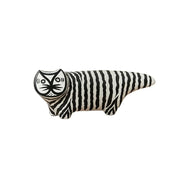 LIVARA Ceramic Decorative Ornament Chartreux Cat Form Artistic Display Matte Ceramic Handcrafted Stone-Texture Design