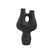 LIVARA Ceramic Decorative Ornament Double-Hole Branch Form Artistic Display Matte Ceramic Handcrafted Stone-Texture Design