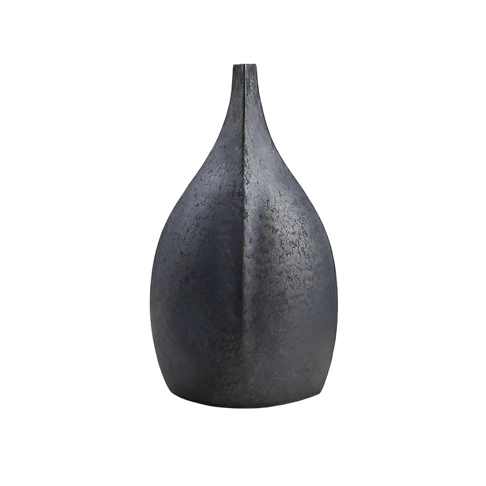 LIVARA Ceramic Decorative Ornament Small-Neck Bottle Artistic Display Matte Ceramic Handcrafted Stone-Texture Design