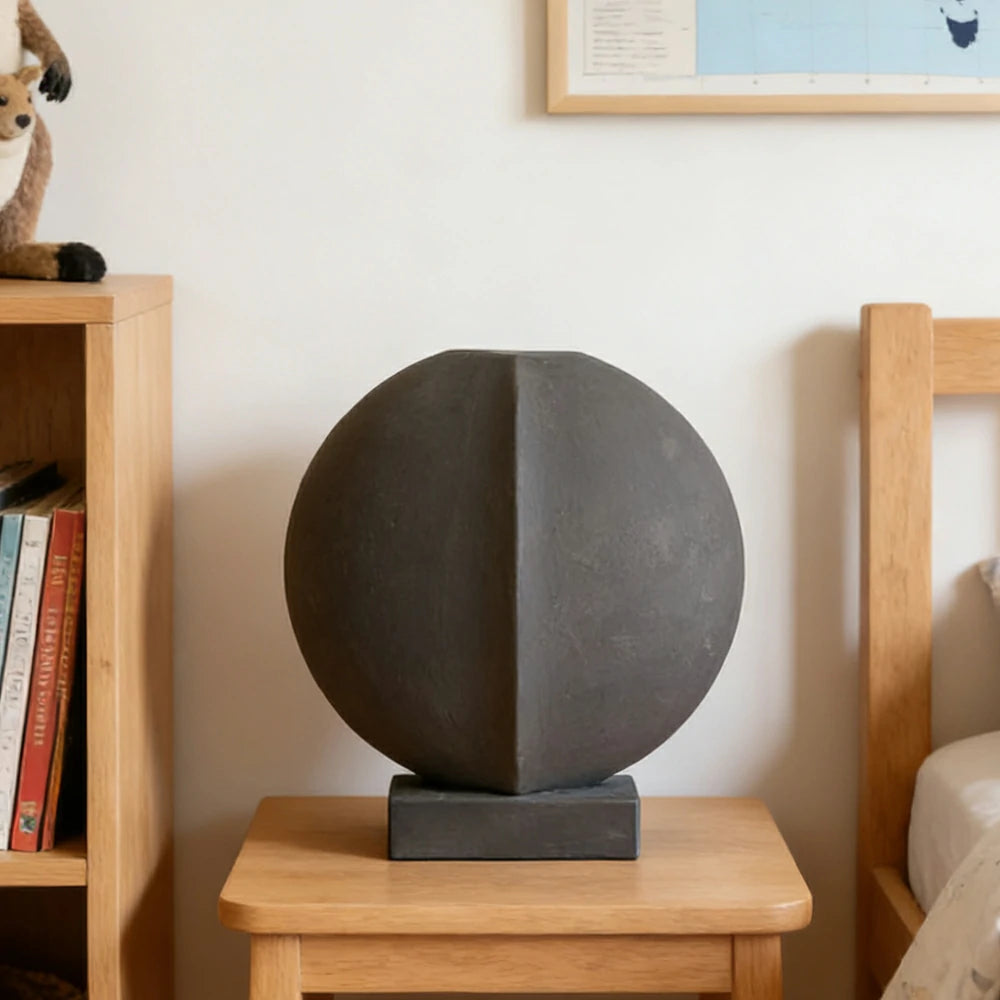 LIVARA Ceramic Decorative Ornament Lapis Light Grey Theme Artistic Display Matte Ceramic Handcrafted Stone-Texture Design