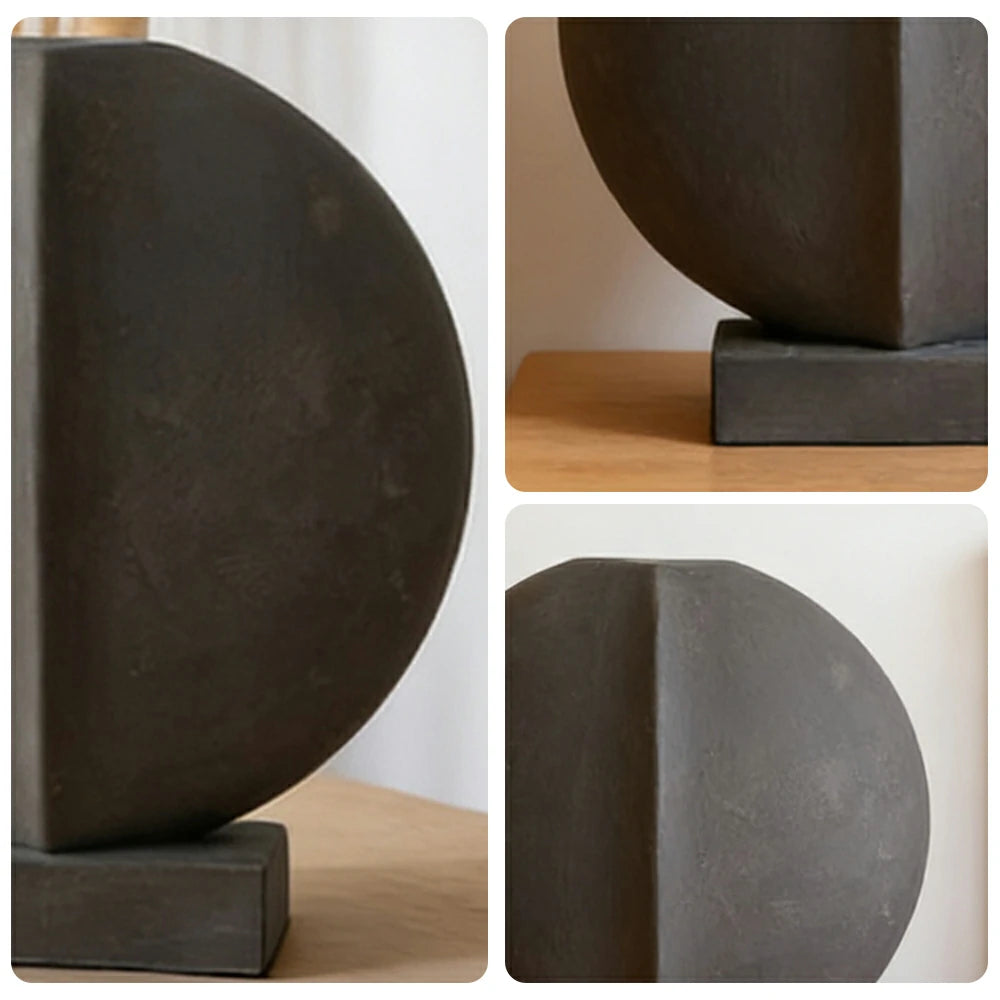 LIVARA Ceramic Decorative Ornament Lapis Light Grey Theme Artistic Display Matte Ceramic Handcrafted Stone-Texture Design