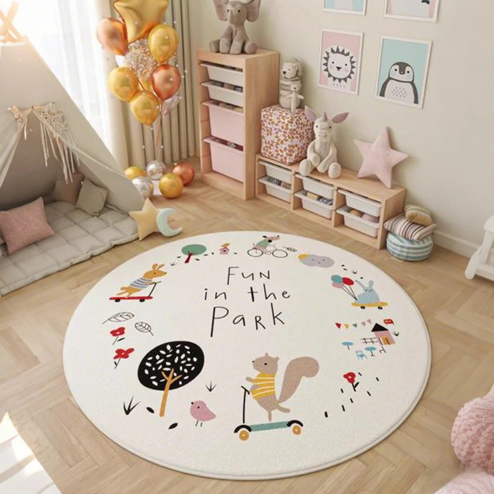 LIVARA Kids Plush Play Mat Non Slip High Density Soft Surface Durable Cozy and Floor Protective Little Moments Theme
