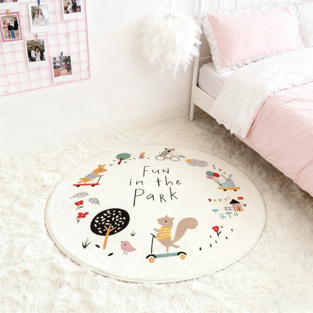 LIVARA Kids Plush Play Mat Non Slip High Density Soft Surface Durable Cozy and Floor Protective Little Moments Theme