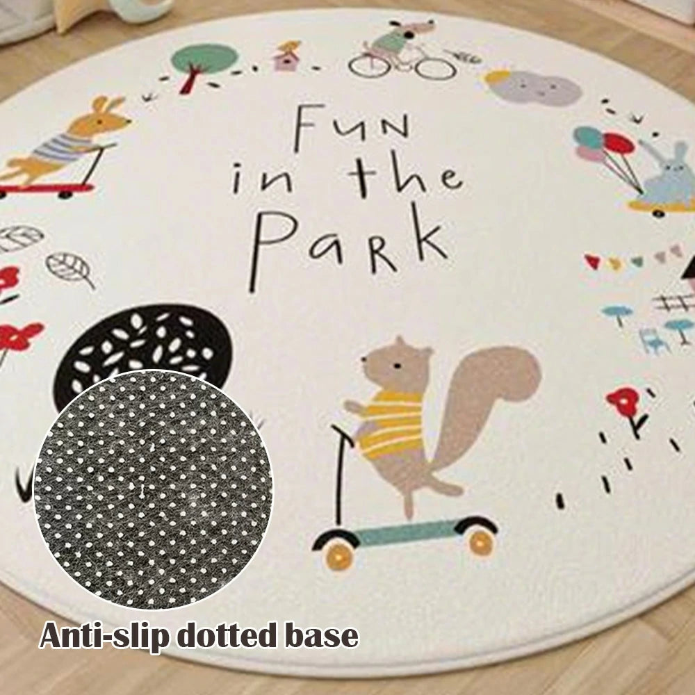 LIVARA Kids Plush Play Mat Non Slip High Density Soft Surface Durable Cozy and Floor Protective Little Moments Theme