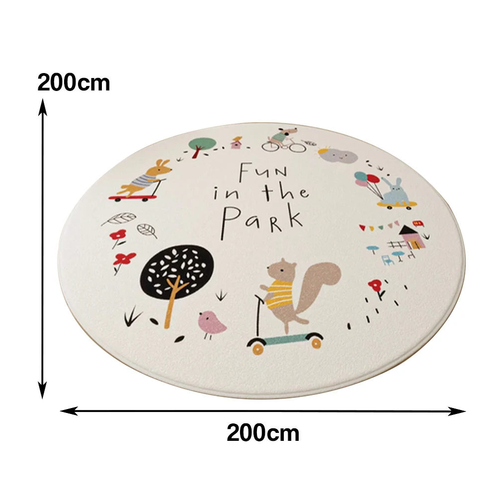 LIVARA Kids Plush Play Mat Non Slip High Density Soft Surface Durable Cozy and Floor Protective Little Moments Theme