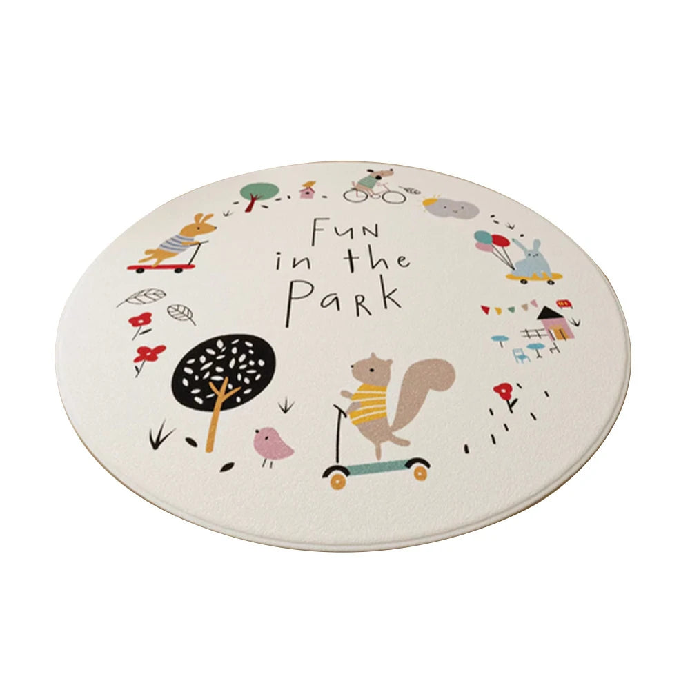 LIVARA Kids Plush Play Mat Non Slip High Density Soft Surface Durable Cozy and Floor Protective Little Moments Theme