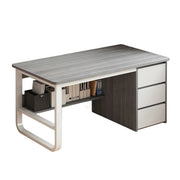 LIVARA Office Desk 100/120/140cm Space-Saving Design, Thickened Panels, Stable U-Legs, Rounded Edge - Grey