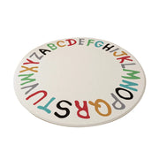 LIVARA Kids Plush Play Mat Non Slip High Density Soft Surface Durable Cozy and Floor Protective Colorful Letters Theme