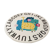 LIVARA Kids Plush Play Mat Non Slip High Density Soft Surface Durable Cozy and Floor Protective Alphabet Giraffe Theme